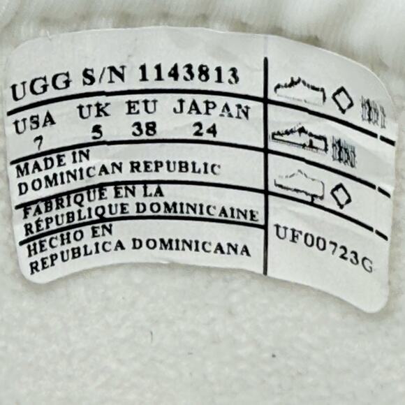 UGG Droplet Mid White Rain Boots Women's 7 Waterproof UGGplush Lined - Picture 8 of 10